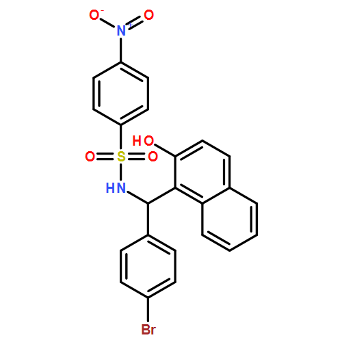 Benzenesulfonamide, N-[(R)-(4-bromophenyl)(2-hydroxy-1-naphthalenyl)methyl]-4-nitro- 