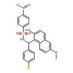 Benzenesulfonamide, N-[(R)-(4-chlorophenyl)(2-hydroxy-6-methoxy-1-naphthalenyl)methyl]-4-nitro- 