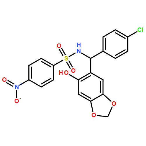 Benzenesulfonamide, N-[(R)-(4-chlorophenyl)(6-hydroxy-1,3-benzodioxol-5-yl)methyl]-4-nitro- 