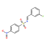 Benzenesulfonamide, N-[(3-fluorophenyl)methylene]-4-nitro- 