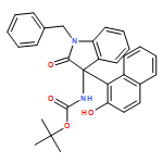 Carbamic acid, N-[2,3-dihydro-3-(2-hydroxy-1-naphthalenyl)-2-oxo-1-(phenylmethyl)-1H-indol-3-yl]-, 1,1-dimethylethyl ester, (+)- 