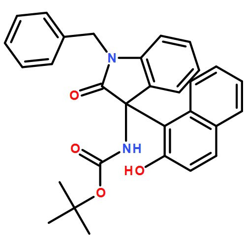 Carbamic acid, N-[2,3-dihydro-3-(2-hydroxy-1-naphthalenyl)-2-oxo-1-(phenylmethyl)-1H-indol-3-yl]-, 1,1-dimethylethyl ester, (+)- 