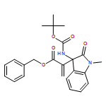 1H-Indole-3-acetic acid, 3-[[(1,1-dimethylethoxy)carbonyl]amino]-2,3-dihydro-1-methyl-α-methylene-2-oxo-, phenylmethyl ester, (3S)- 