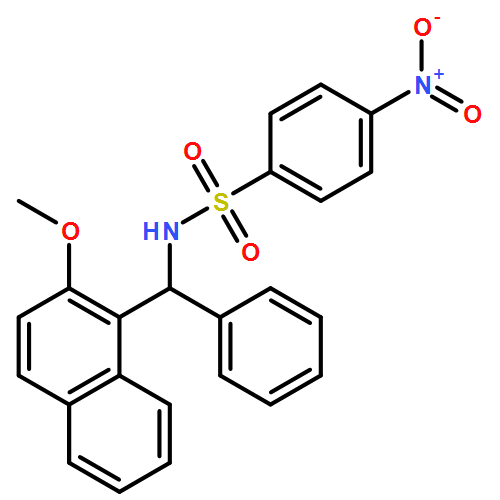 Benzenesulfonamide, N-[(R)-(2-methoxy-1-naphthalenyl)phenylmethyl]-4-nitro- 