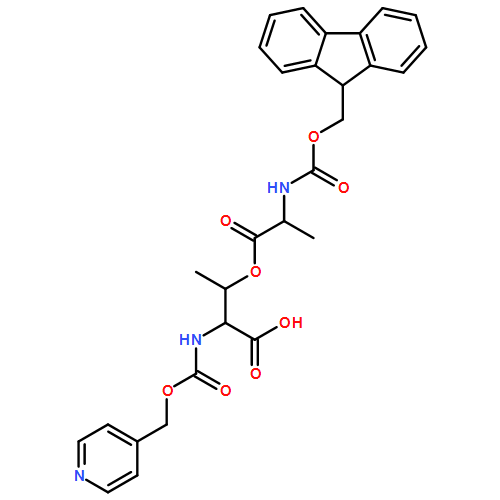 L-Threonine, O-[N-[(9H-fluoren-9-ylmethoxy)carbonyl]-L-alanyl]-N-[(4-pyridinylmethoxy)carbonyl]- 