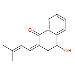 1(2H)-Naphthalenone, 3,4-dihydro-4-hydroxy-2-(3-methyl-2-buten-1-ylidene)-, (2E,4S)- 