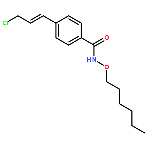 Benzamide, 4-[(1E)-3-chloro-1-propen-1-yl]-N-(hexyloxy)- 