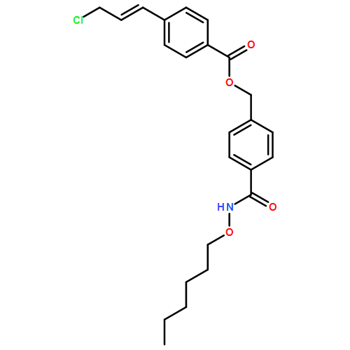 Benzoic acid, 4-[(1E)-3-chloro-1-propen-1-yl]-, [4-[[(hexyloxy)amino]carbonyl]phenyl]methyl ester 