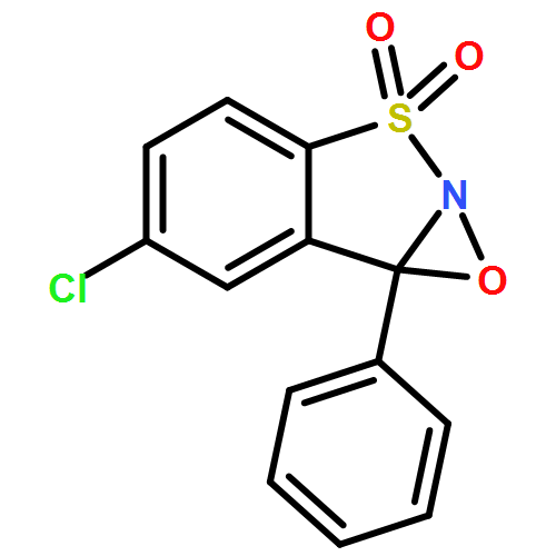 7bH-1,2-Oxazirino[2,3-b][1,2]benzisothiazole, 6-chloro-7b-phenyl-, 3,3-dioxide, (7bR)- 