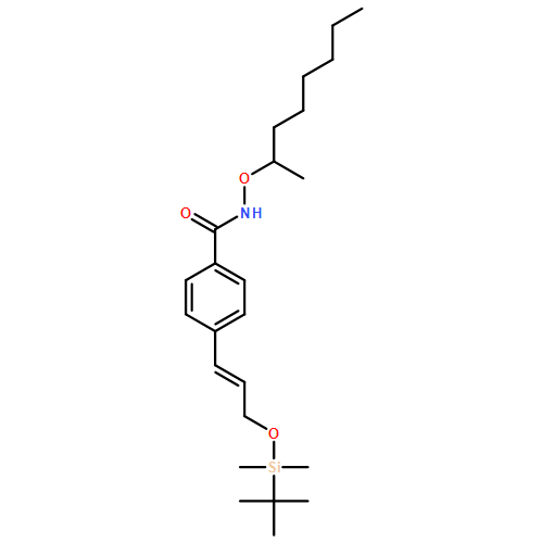 Benzamide, 4-[(1E)-3-[[(1,1-dimethylethyl)dimethylsilyl]oxy]-1-propen-1-yl]-N-[[(1S)-1-methylheptyl]oxy]- 