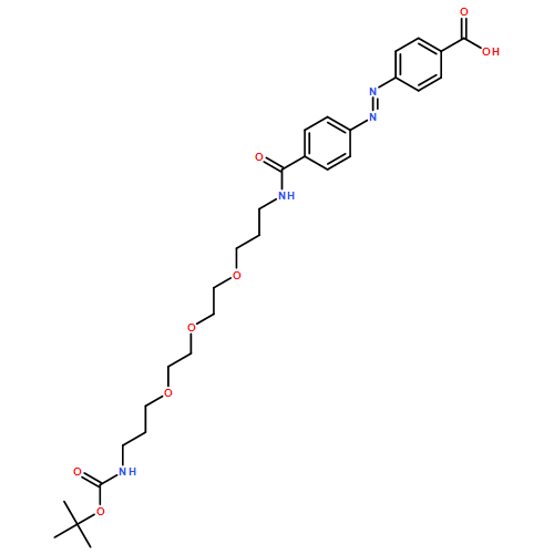 6,9,12-Trioxa-2,16-diazaheptadecanoic acid, 17-[4-[2-(4-carboxyphenyl)diazenyl]phenyl]-17-oxo-, 1-(1,1-dimethylethyl) ester 