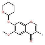 4H-1-Benzopyran-4-one, 3-iodo-6-methoxy-7-[(tetrahydro-2H-pyran-2-yl)oxy]- 