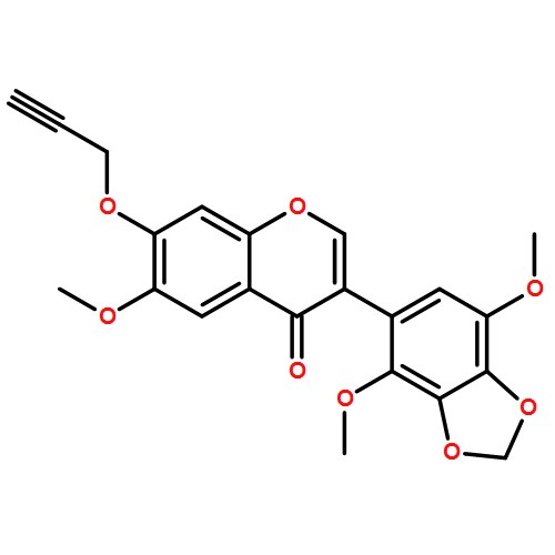 4H-1-Benzopyran-4-one, 3-(4,7-dimethoxy-1,3-benzodioxol-5-yl)-6-methoxy-7-(2-propyn-1-yloxy)- 