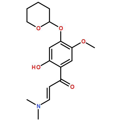 2-Propen-1-one, 3-(dimethylamino)-1-[2-hydroxy-5-methoxy-4-[(tetrahydro-2H-pyran-2-yl)oxy]phenyl]-, (2E)- 