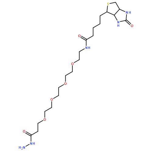 4,7,10,13-Tetraoxa-16-azaheneicosanoic acid, 21-[(3aS,4S,6aR)-hexahydro-2-oxo-1H-thieno[3,4-d]imidazol-4-yl]-17-oxo-, hydrazide 