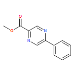 2-Pyrazinecarboxylic acid, 5-phenyl-, methyl ester 