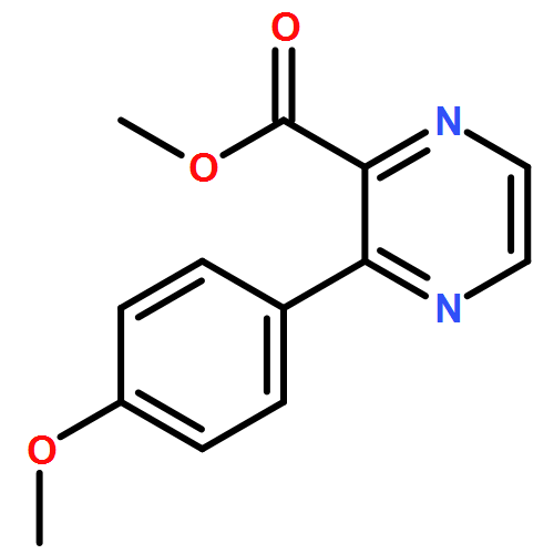 2-Pyrazinecarboxylic acid, 3-(4-methoxyphenyl)-, methyl ester 