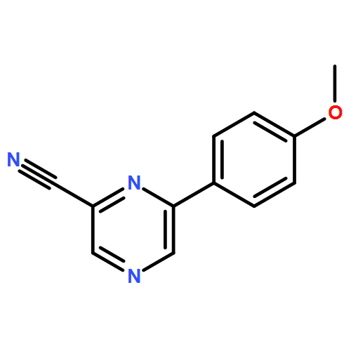 2-Pyrazinecarbonitrile, 6-(4-methoxyphenyl)- 