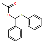 Benzenemethanol, α-(phenylthio)-, 1-acetate 