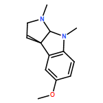 Pyrrolo[2,3-b]indole, 1,2,3,3a,8,8a-hexahydro-5-methoxy-1,3a,8-trimethyl-, (3aR,8aS)-rel- 