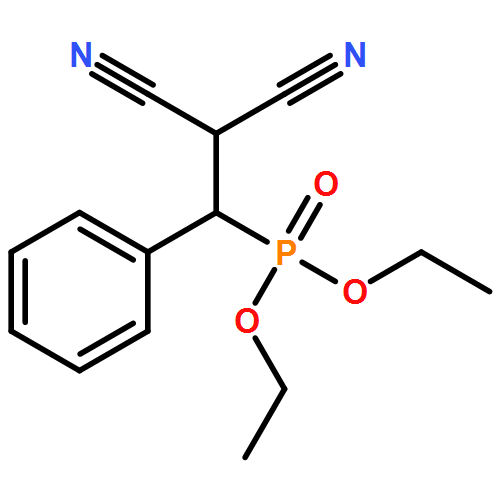 Phosphonic acid, P-(2,2-dicyano-1-phenylethyl)-, diethyl ester 