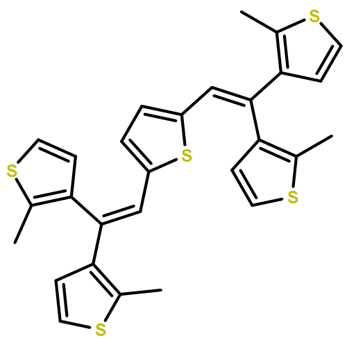 Thiophene, 2,5-bis[2,2-bis(2-methyl-3-thienyl)ethenyl]- 