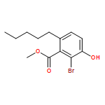 Benzoic acid, 2-bromo-3-hydroxy-6-pentyl-, methyl ester 