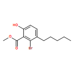 Benzoic acid, 2-bromo-6-hydroxy-3-pentyl-, methyl ester 