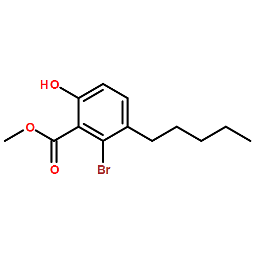 Benzoic acid, 2-bromo-6-hydroxy-3-pentyl-, methyl ester 