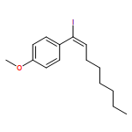 Benzene, 1-[(1Z)-1-iodo-1-octen-1-yl]-4-methoxy- 