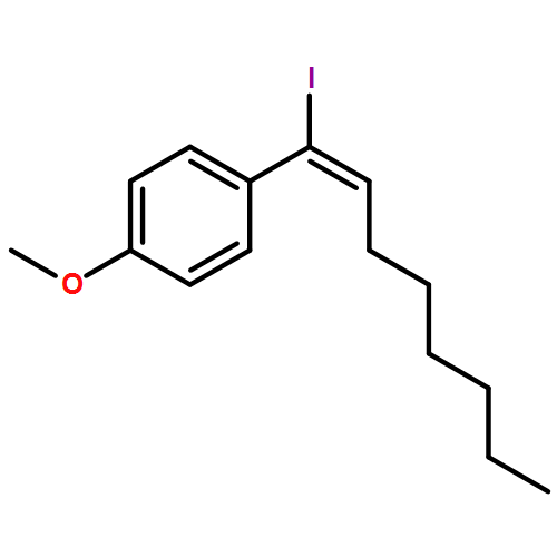 Benzene, 1-[(1Z)-1-iodo-1-octen-1-yl]-4-methoxy- 