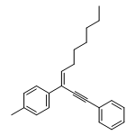 Benzene, 1-methyl-4-[(1Z)-1-(2-phenylethynyl)-1-octen-1-yl]- 