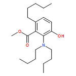 Benzoic acid, 2-(dibutylamino)-3-hydroxy-6-pentyl-, methyl ester 