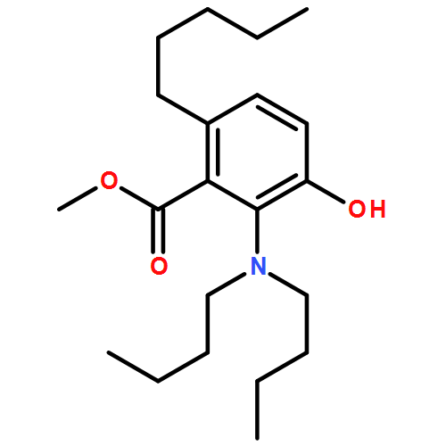 Benzoic acid, 2-(dibutylamino)-3-hydroxy-6-pentyl-, methyl ester 