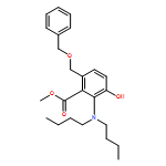 Benzoic acid, 2-(dibutylamino)-3-hydroxy-6-[(phenylmethoxy)methyl]-, methyl ester 