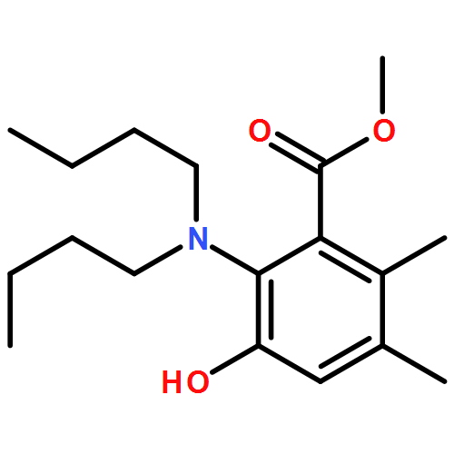 Benzoic acid, 2-(dibutylamino)-3-hydroxy-5,6-dimethyl-, methyl ester 