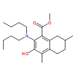 1-Naphthalenecarboxylic acid, 2-(dibutylamino)-5,6,7,8-tetrahydro-3-hydroxy-4,7-dimethyl-, methyl ester 