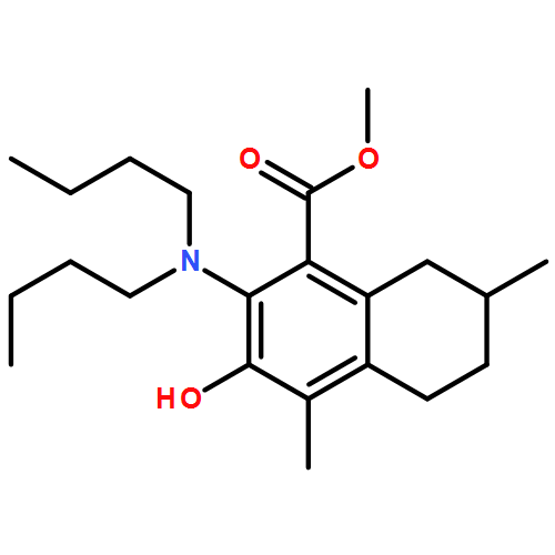 1-Naphthalenecarboxylic acid, 2-(dibutylamino)-5,6,7,8-tetrahydro-3-hydroxy-4,7-dimethyl-, methyl ester 