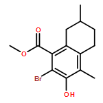 1-Naphthalenecarboxylic acid, 2-bromo-5,6,7,8-tetrahydro-3-hydroxy-4,7-dimethyl-, methyl ester 