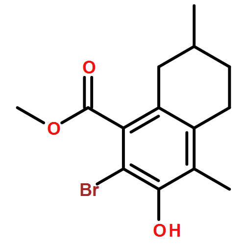 1-Naphthalenecarboxylic acid, 2-bromo-5,6,7,8-tetrahydro-3-hydroxy-4,7-dimethyl-, methyl ester 