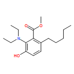 Benzoic acid, 2-(diethylamino)-3-hydroxy-6-pentyl-, methyl ester 