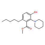 Benzoic acid, 3-hydroxy-6-pentyl-2-(1-piperidinyl)-, methyl ester 