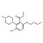 Benzoic acid, 3-hydroxy-2-(4-methyl-1-piperazinyl)-6-pentyl-, methyl ester 