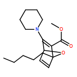 7-Oxabicyclo[2.2.1]hepta-2,5-diene-2-carboxylic acid, 1-pentyl-3-(1-piperidinyl)-, methyl ester 