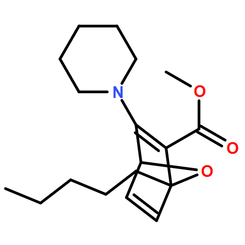 7-Oxabicyclo[2.2.1]hepta-2,5-diene-2-carboxylic acid, 1-pentyl-3-(1-piperidinyl)-, methyl ester 