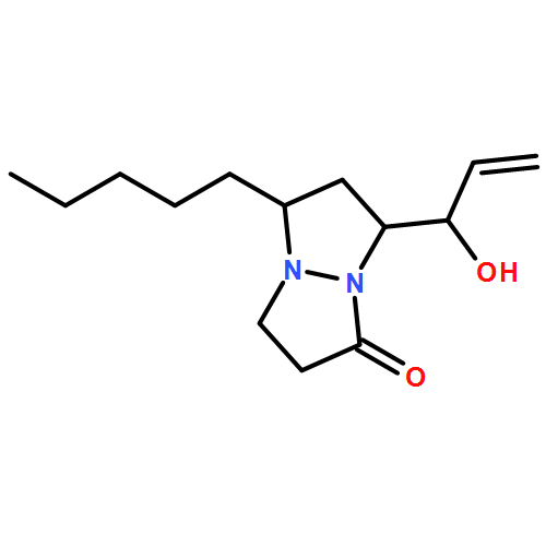 1H,5H-Pyrazolo[1,2-a]pyrazol-1-one, tetrahydro-7-[(1R)-1-hydroxy-2-propen-1-yl]-5-pentyl-, (5S,7R)- 