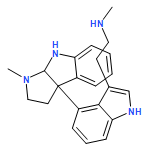 1H-Indole-3-ethanamine, N-methyl-4-[(3aR,8aS)-2,3,8,8a-tetrahydro-1-methylpyrrolo[2,3-b]indol-3a(1H)-yl]-, rel- 