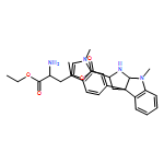 Pyrrolo[2,3-b]indole-2-carboxylic acid, 3a-[3-[(2S)-2-amino-3-ethoxy-3-oxopropyl]-1-methyl-1H-indol-6-yl]-1,2,3,3a,8,8a-hexahydro-8-methyl-, ethyl ester, (2S,3aS,8aS)- 