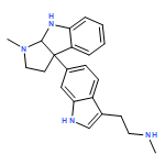 1H-Indole-3-ethanamine, N-methyl-6-[(3aR,8aS)-2,3,8,8a-tetrahydro-1-methylpyrrolo[2,3-b]indol-3a(1H)-yl]-, rel- 