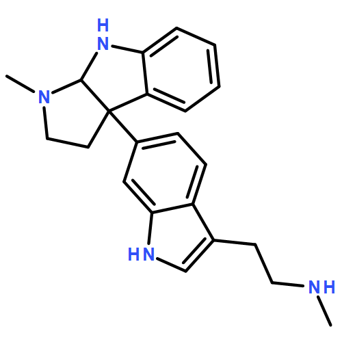 1H-Indole-3-ethanamine, N-methyl-6-[(3aR,8aS)-2,3,8,8a-tetrahydro-1-methylpyrrolo[2,3-b]indol-3a(1H)-yl]-, rel- 